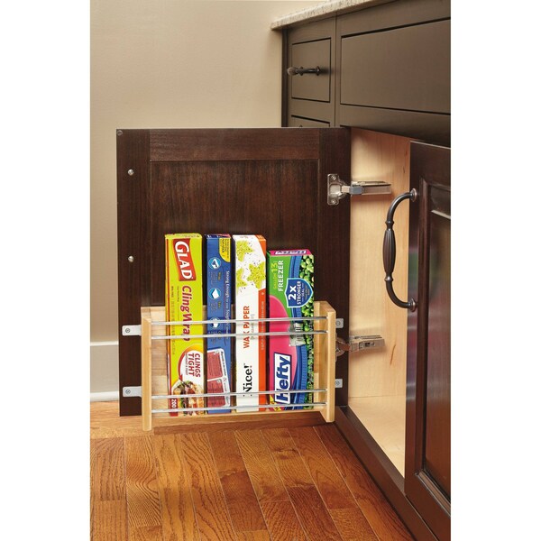 Rev-A-Shelf Maple Hardwood, Light Brown, 13.13 in W, 8 in H, 3.88 in D, 3.88 in L, Light Brown - 4WFR-18-1