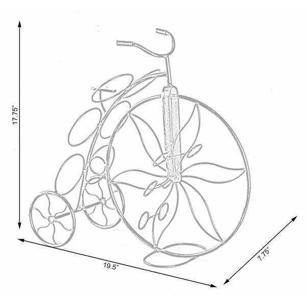 Vintiquewise Vintage Decorative Metal Bicycle 6 Bottle Countertop Tabletop Wine Holder - QI003561