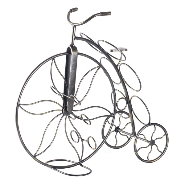 Vintiquewise Vintage Decorative Metal Bicycle 6 Bottle Countertop Tabletop Wine Holder - QI003561