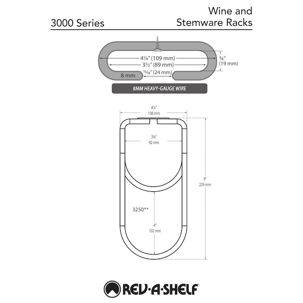Rev-A-Shelf Steel, Silver, 4.25 in W, 1.5 in H, 11 in D, 11 in L, Satin Nickel - 3150-11SN