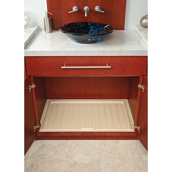 Rev-A-Shelf Polystyrene, Almond, 22.5 in W, 0.75 in H, 20.25 in D, 20.25 in L, Almond - SBVDT-2124-A-1