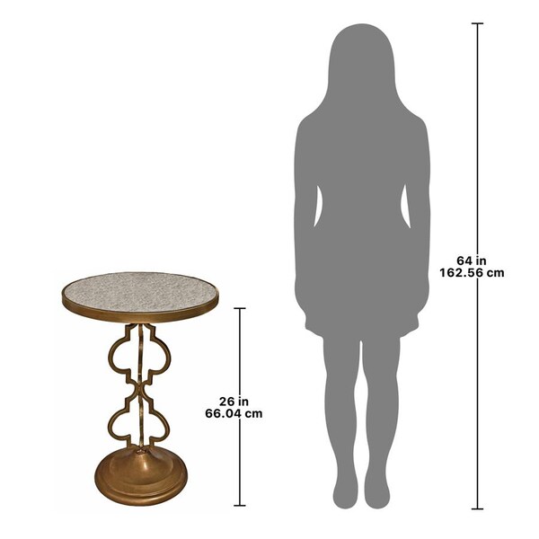 Design Toscano Film Noir Art Deco Mirrored Accent Table - MH40440