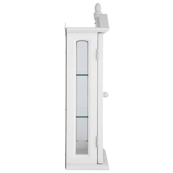 Design Toscano Amesbury Manor Hardwood Wall Curio Cabinet: Lily White Finish - BN17221