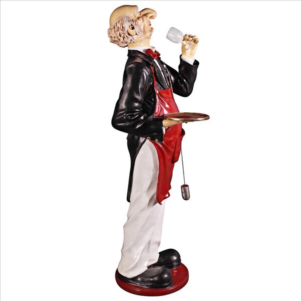 Design Toscano Sir Sommelier: Grand-Scale Wine Connoisseur Statue - NE43226