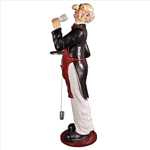 Design Toscano Sir Sommelier: Grand-Scale Wine Connoisseur Statue - NE43226