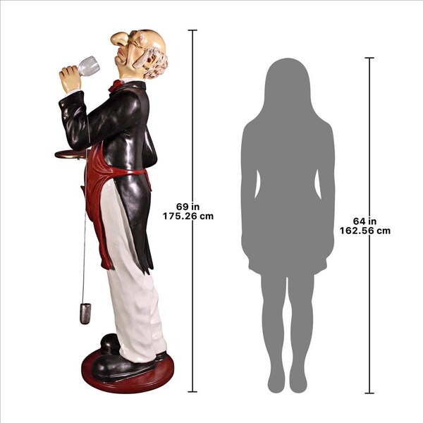 Design Toscano Sir Sommelier: Grand-Scale Wine Connoisseur Statue - NE43226