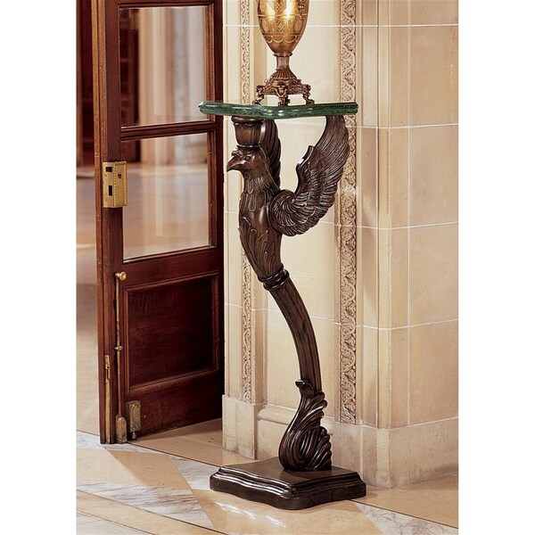 Design Toscano The Griffin of Hanover Pedestal with Marble Top - AF8052