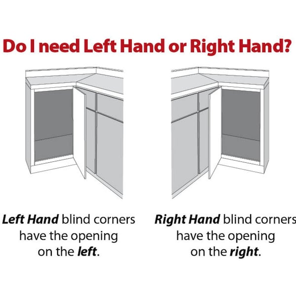 Hardware Resources 18" Polished Chrome and Walnut Blind Corner Swingout for Openings on the Right of the Blind - BCSO218PCWD-RH