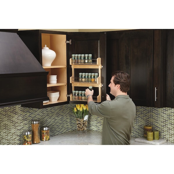 Rev-A-Shelf Maple Wood; Steel, Natural Maple, 16.5 in W, 21.25 in H, 3.13 in D - 4SR-21