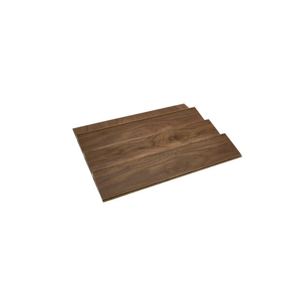 Rev-A-Shelf Drawer Insert, Walnut Veneer, Dark Brown, 22 in W, 1.55 in H, 19.75 in D, 19.75 in L, Walnut - 4SDI-WN-24-1