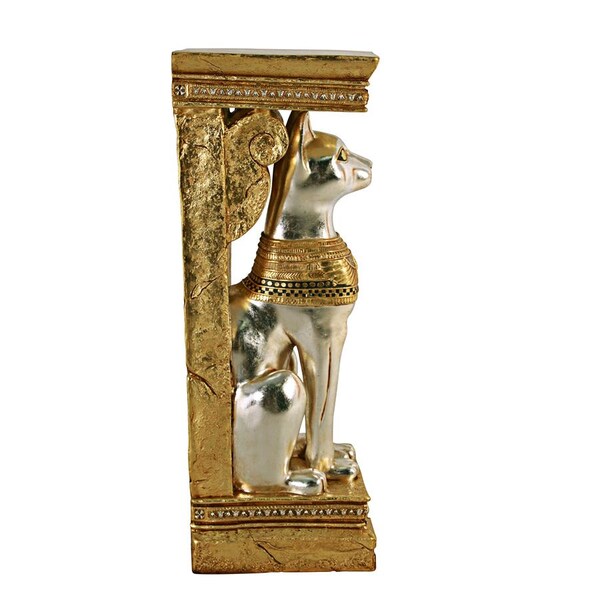 Design Toscano Egyptian Cat Goddess Bastet Pedestal Statue - NE75327