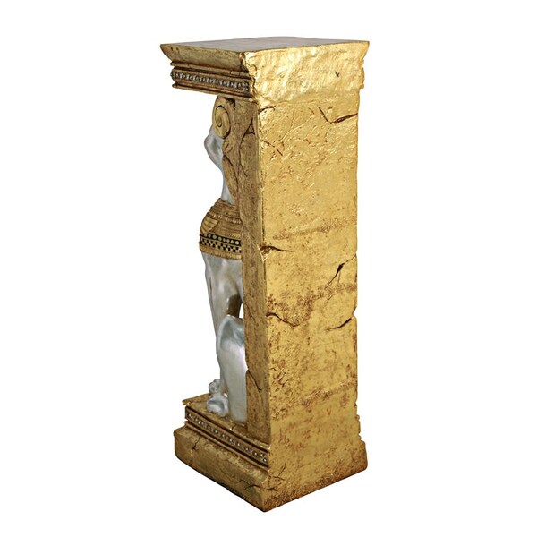 Design Toscano Egyptian Cat Goddess Bastet Pedestal Statue - NE75327