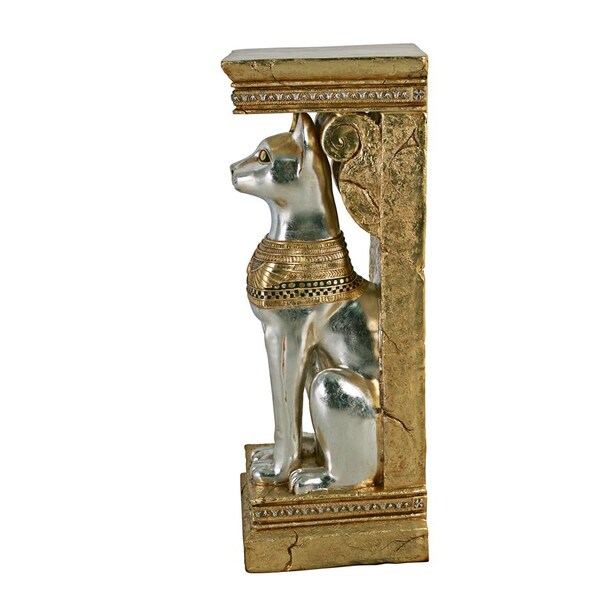 Design Toscano Egyptian Cat Goddess Bastet Pedestal Statue - NE75327