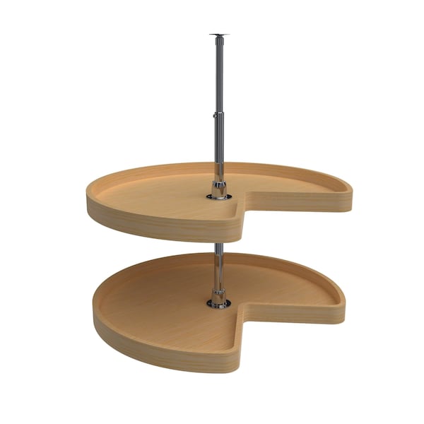 Rev-A-Shelf Maple Veneer, Light Brown, 28 in W, 26 in H, 28 in D, 28 in L, Light Brown - 4WLS472-28-52