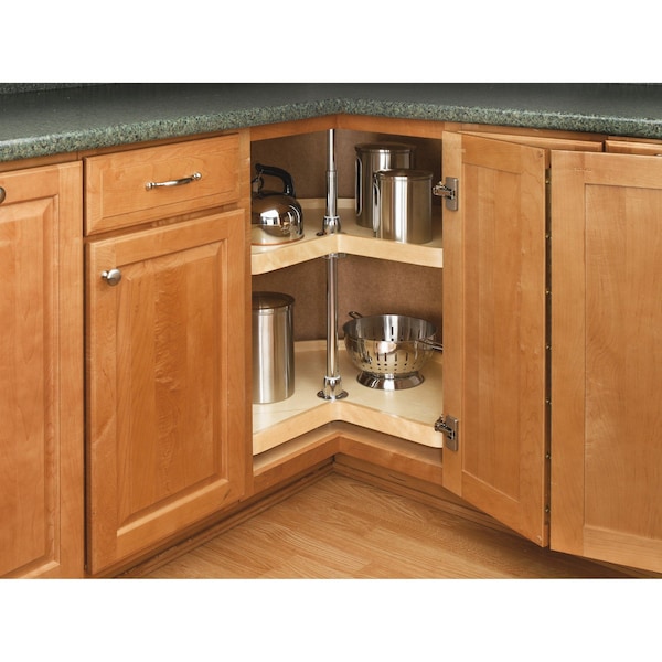 Rev-A-Shelf Maple Veneer, Light Brown, 28 in W, 26 in H, 28 in D, 28 in L, Light Brown - 4WLS472-28-52