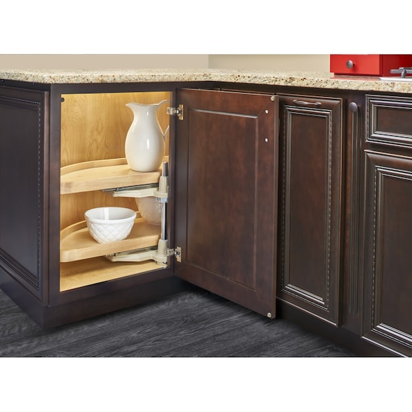 Rev-A-Shelf Maple Veneer, Light Brown, 37.75 in W, 16 in H, 37.75 in D, 20.18 in L, Light Brown - 4WLS882-38-570