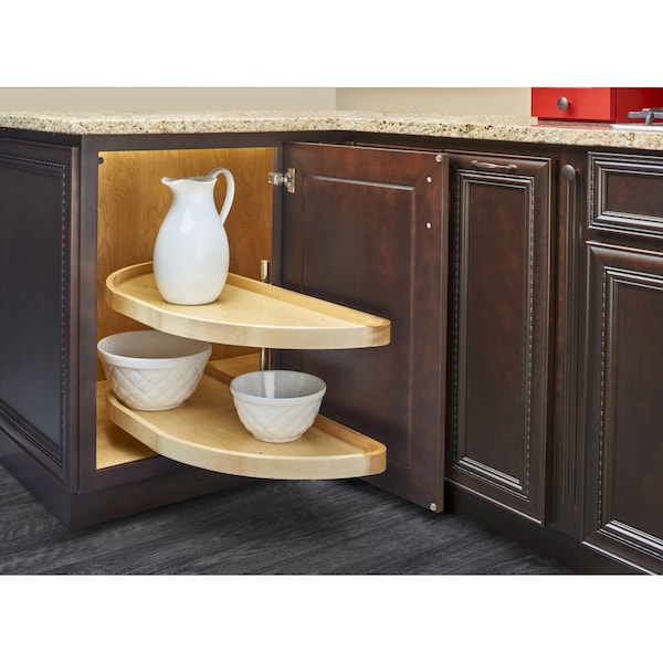 Rev-A-Shelf Maple Veneer, Light Brown, 37.75 in W, 16 in H, 37.75 in D, 20.18 in L, Light Brown - 4WLS882-38-570