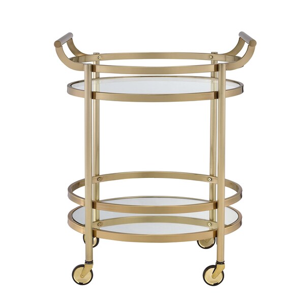 Acme Serving Cart in Glass and Bronze - ER-094BN