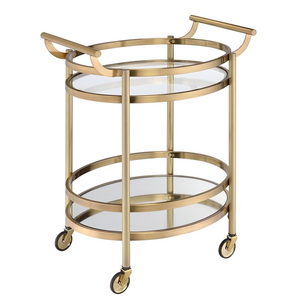 Acme Serving Cart in Glass and Bronze - ER-094BN