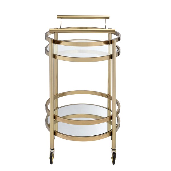 Acme Serving Cart in Glass and Bronze - ER-094BN