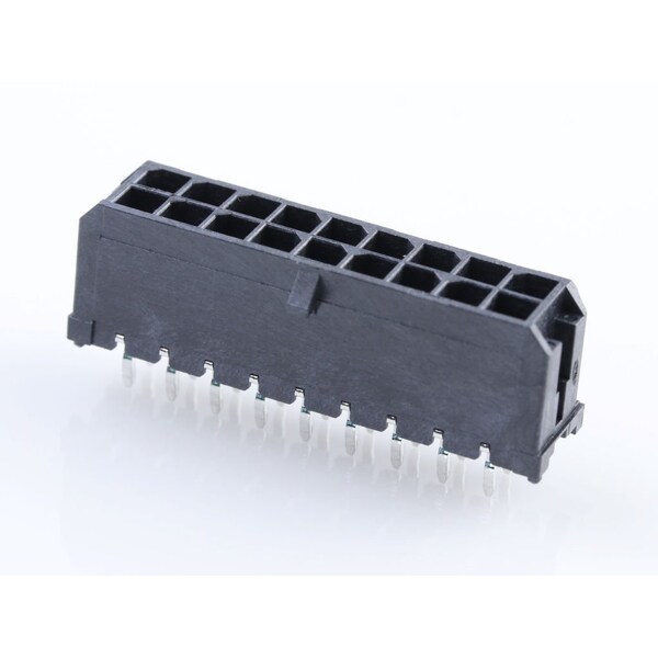 Molex Rectangular Power Connector, 18 Contact(S), Male, Solder Terminal, Receptacle - 430451813