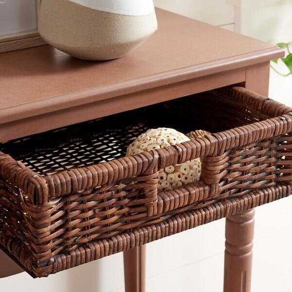 Safavieh 31.9 x 35.8 x 13 in. Corbin 2 Drawer Console, Washed Nat Pine - AMH5716B