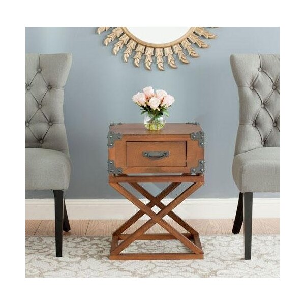 Safavieh Dunstan Accent Table- Autumn Leaf - 25.5 x 15 x 19 in. - AMH5720D