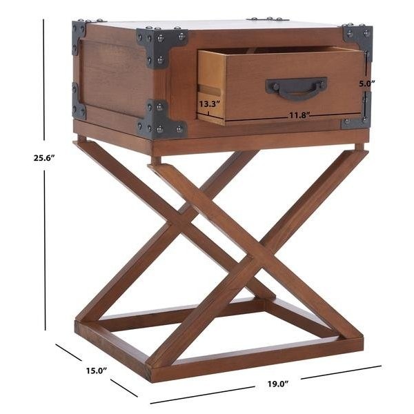 Safavieh Dunstan Accent Table- Autumn Leaf - 25.5 x 15 x 19 in. - AMH5720D