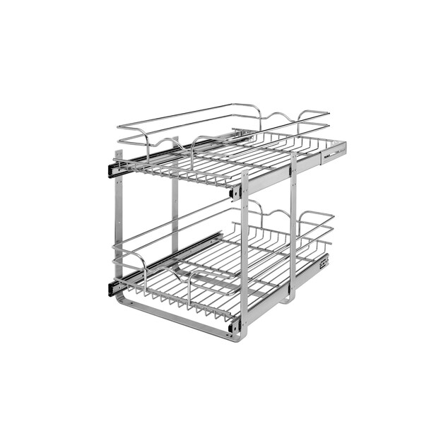 Rev-A-Shelf Steel, Silver, 14.75 in W, 19 in H, 22 in D, 22 in L, Silver - 5WB2-1522CR-1