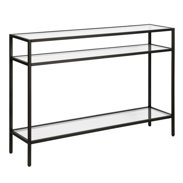 Hudson & Canal Henn &amp; Hart  Siviline Blackened Bronze Console Table - 29 x 42 x 10 in. - AT0574
