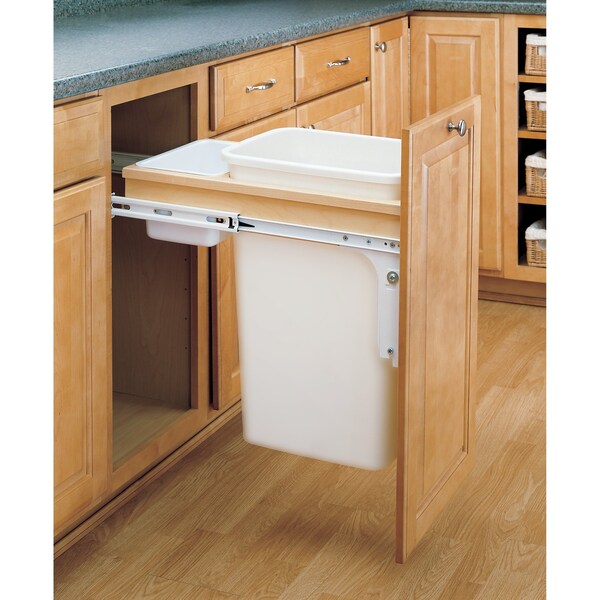 Rev-A-Shelf Maple Veneer, Light Brown, 15 in W, 21.75 in H, 23.25 in D, 23.25 in L, Light Brown - 4WCTM-1850DM-1