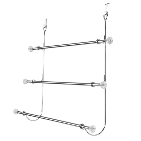 Home Basics Metal, Chrome, 5 in W, 21 in H, 21.4 in L - ZOR96212