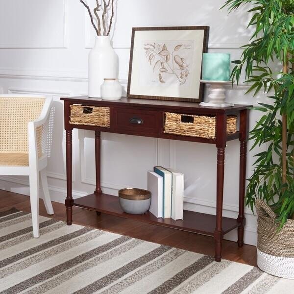 Safavieh Christa Console Table- Cherry - 31.5 x 13.4 x 44.5 in. - AMH5737C