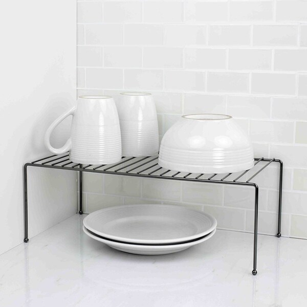 Home Basics Steel, Black, 8.25 in W, 5.5 in H, 15.5 in L - ZOR96169