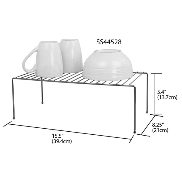 Home Basics Steel, Black, 8.25 in W, 5.5 in H, 15.5 in L - ZOR96169