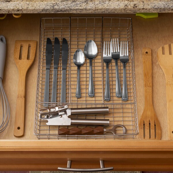 Home Basics Chrome Plated Steel, Silver, 14.12 in W, 1.8 in H, 10.25 in L - ZOR96072