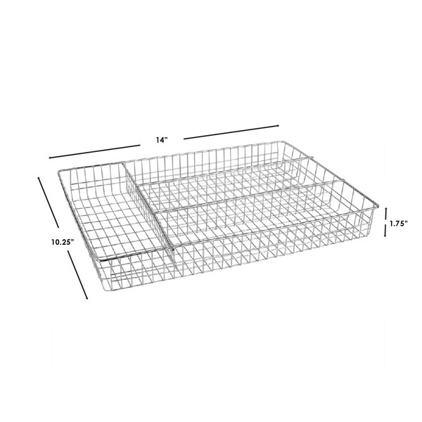 Home Basics Chrome Plated Steel, Silver, 14.12 in W, 1.8 in H, 10.25 in L - ZOR96072