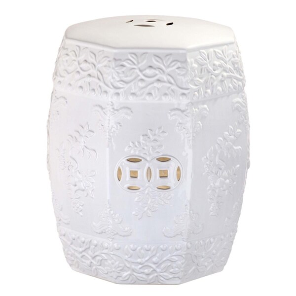 Safavieh Zen Ren Garden Stool, White - ACS4559A