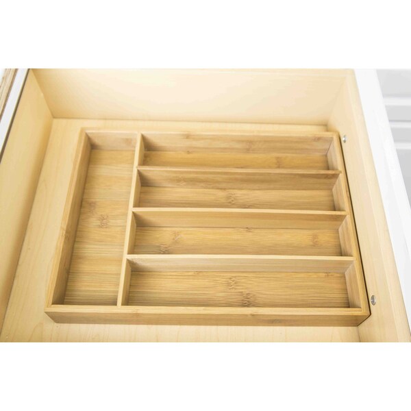 Home Basics Bamboo, Natural, 2 in W, 14 in H, 10 in L - ZOR96073