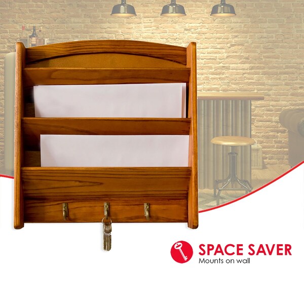 Home Basics Wood, Pine, 2.25 in W, 12.25 in H, 12 in L - ZOR96228