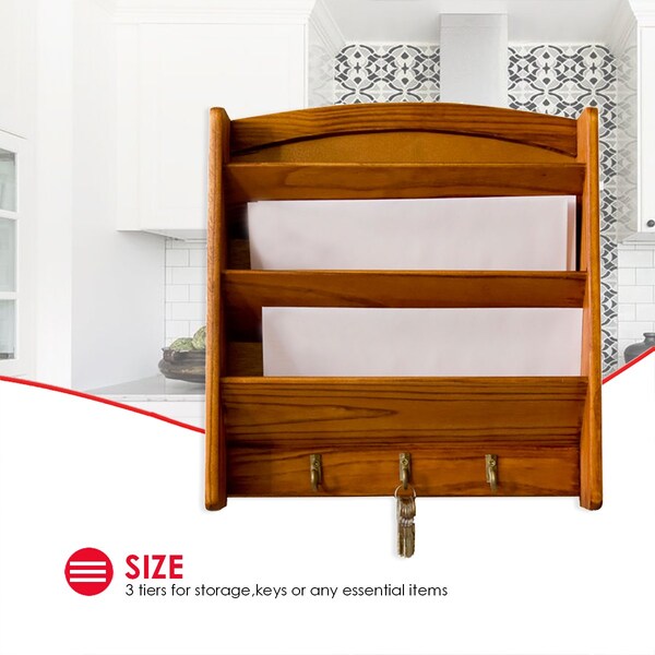 Home Basics Wood, Pine, 2.25 in W, 12.25 in H, 12 in L - ZOR96228