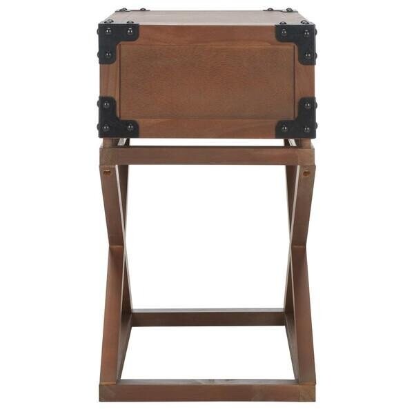 Safavieh Dunstan Accent Table- Washed Natural Pine - 25.5 x 15 x 19 in. - AMH5720B
