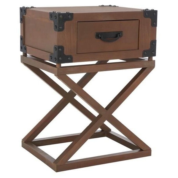 Safavieh Dunstan Accent Table- Washed Natural Pine - 25.5 x 15 x 19 in. - AMH5720B