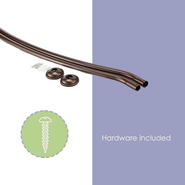 Home Basics Steel/Polypropylene (PP), Bronze, 8 in W, 43.75 in H, 8 in L - ZOR96070