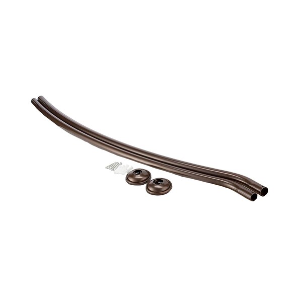 Home Basics Steel/Polypropylene (PP), Bronze, 8 in W, 43.75 in H, 8 in L - ZOR96070
