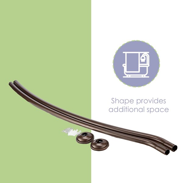 Home Basics Steel/Polypropylene (PP), Bronze, 8 in W, 43.75 in H, 8 in L - ZOR96070