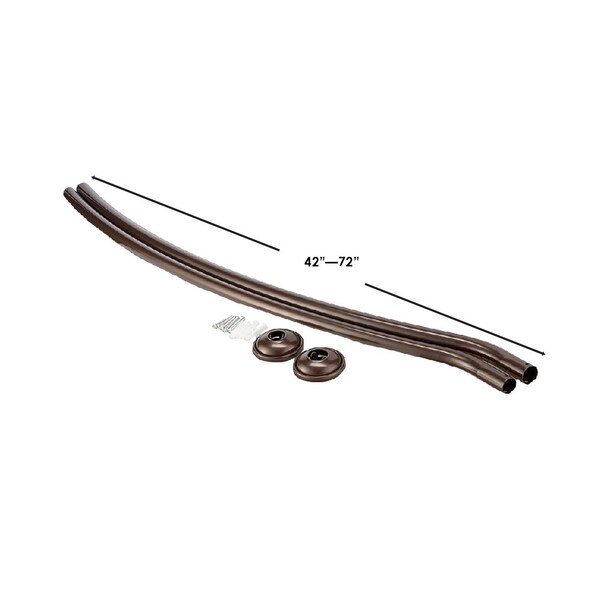 Home Basics Steel/Polypropylene (PP), Bronze, 8 in W, 43.75 in H, 8 in L - ZOR96070
