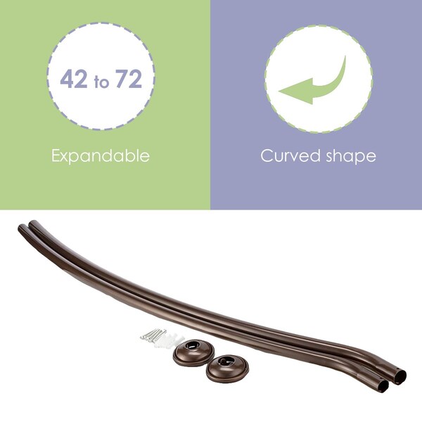 Home Basics Steel/Polypropylene (PP), Bronze, 8 in W, 43.75 in H, 8 in L - ZOR96070