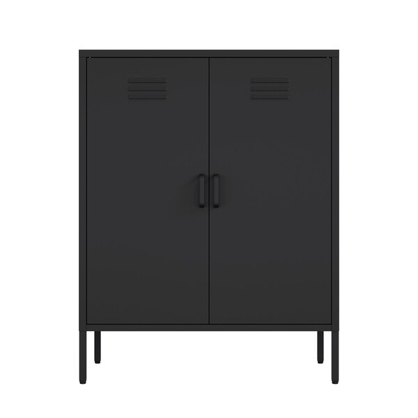 Manhattan Comfort Naomi 31.5in Accent Cabinet in Black - AF006-BK