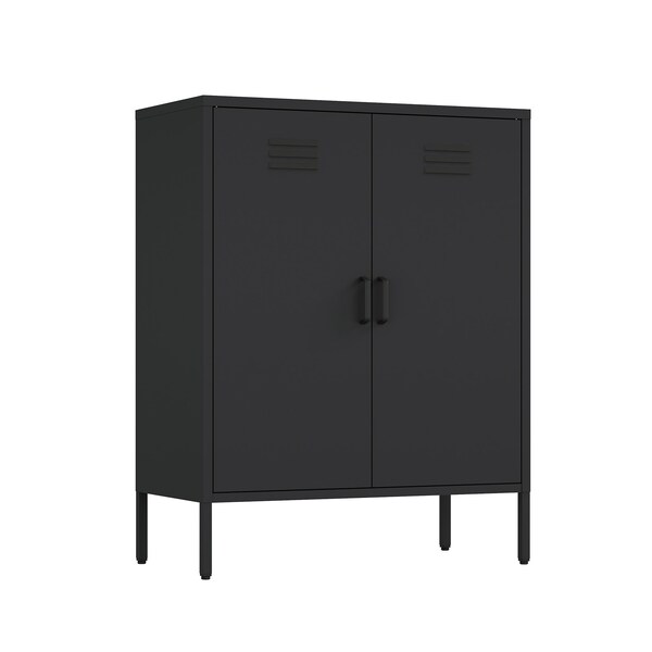 Manhattan Comfort Naomi 31.5in Accent Cabinet in Black - AF006-BK